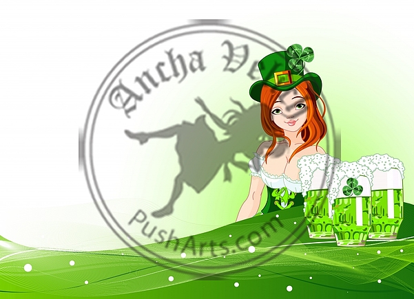 St. Patrickâs Day girl background